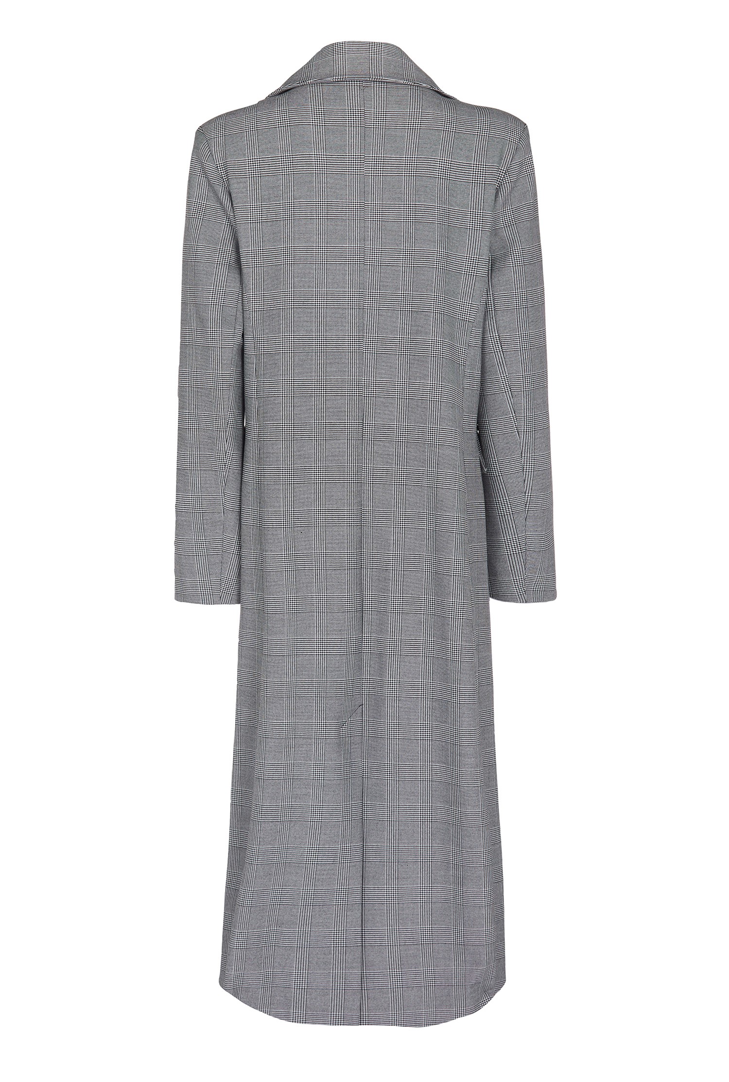 Mid Length Coat with Full Sleeves and Two Deep Side Pockets in Grey