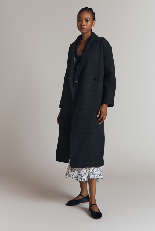 Abby Wool Blend Long Coat