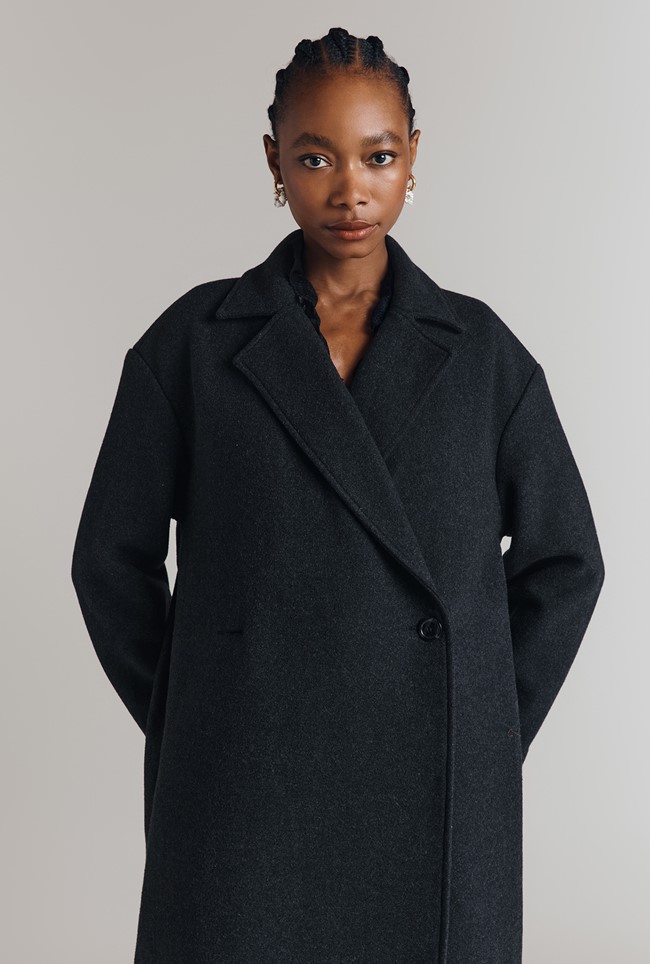 Abby Wool Blend Long Coat