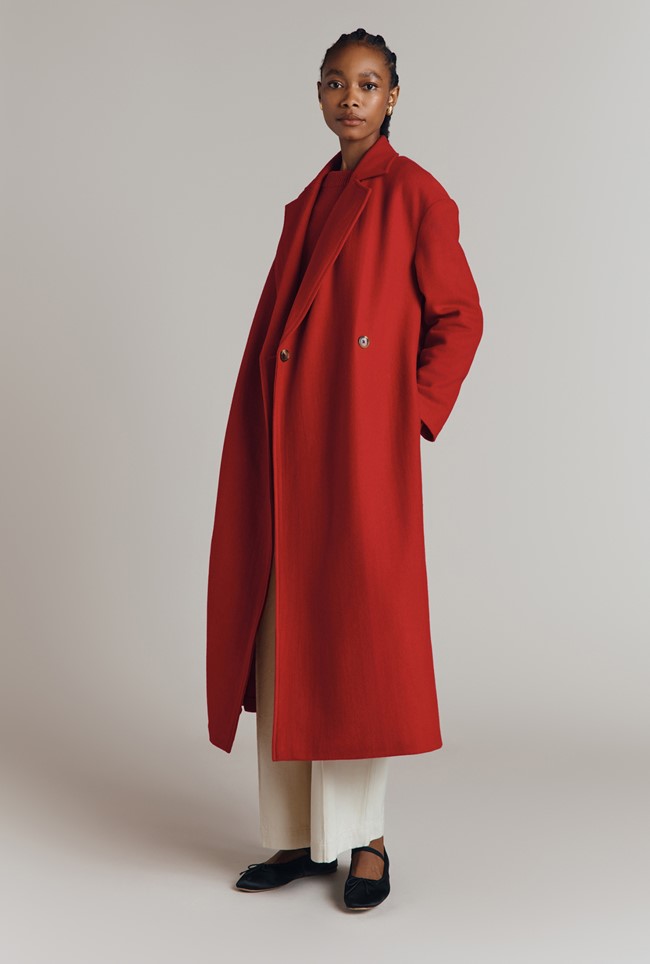 Abby Wool Blend Long Coat