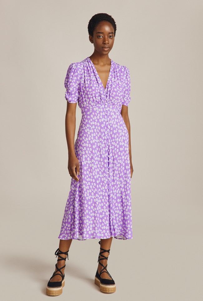 Flo Lilac Floral Dress | Ghost London
