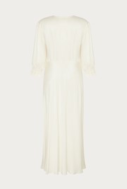 Elle Ivory Satin Midi Dress | Ghost London