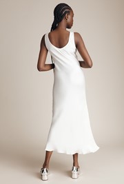Palm Satin Midi Slip Dress