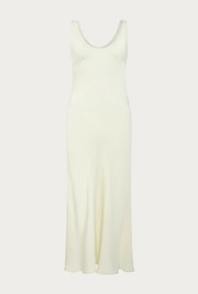 Palm Satin Midi Slip Dress