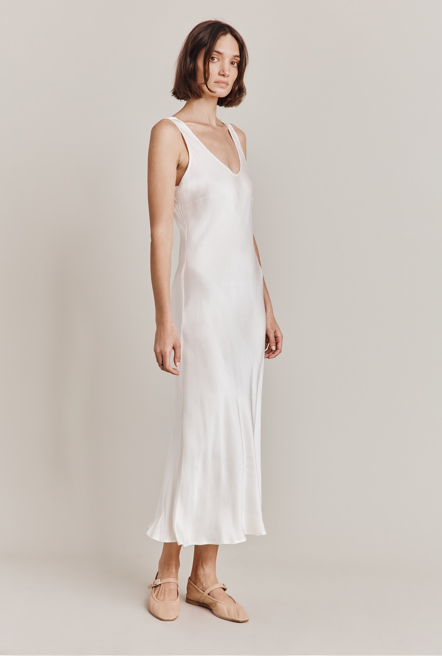 Aphrodite Bridal White Silk Slip Dress · 100% Silk Light Champagne – MORE  SUNDAY