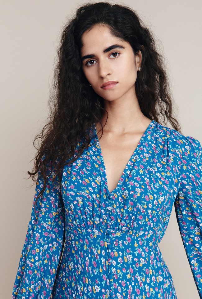 Alivia Crepe Midi Dress