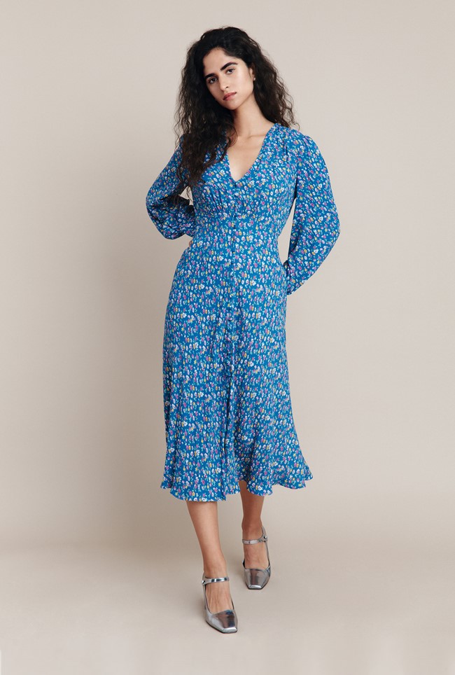 Alivia Crepe Midi Dress