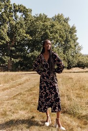 Elena Crepe Midi Dress