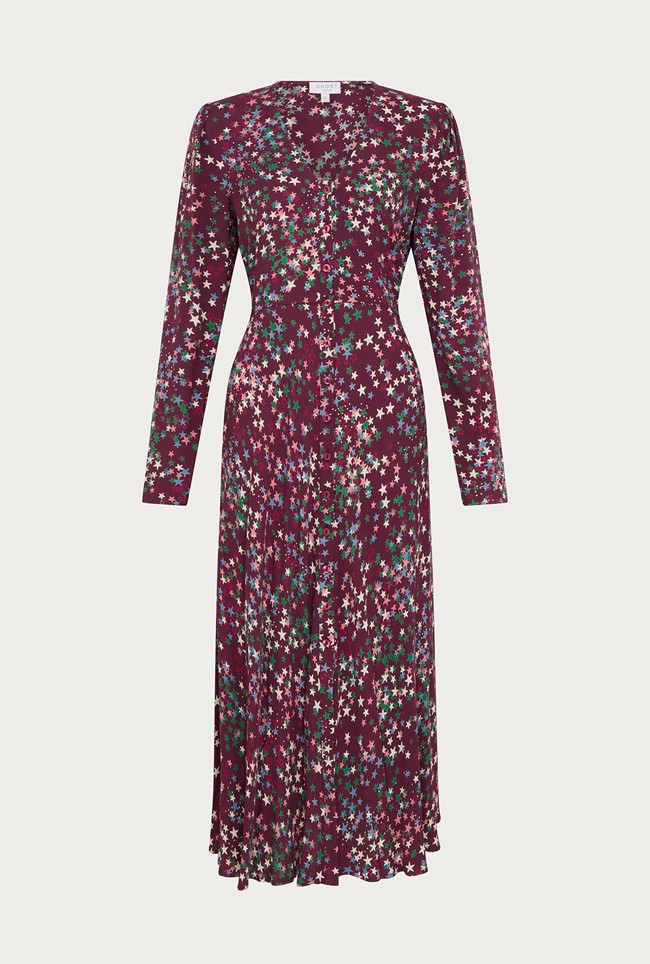 Fawn Crepe Midi Dress