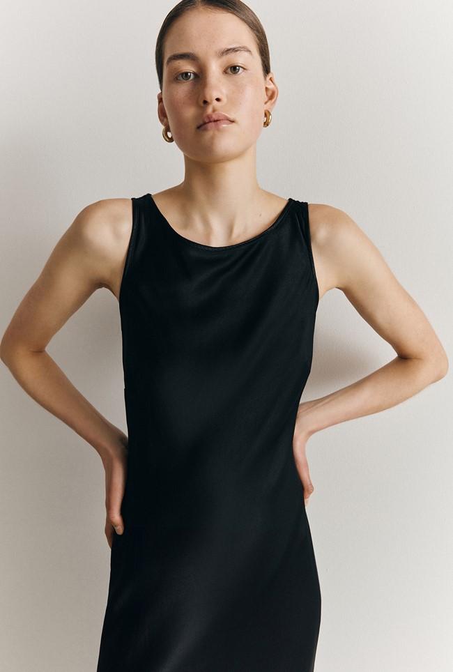 Callie Satin Maxi Dress
