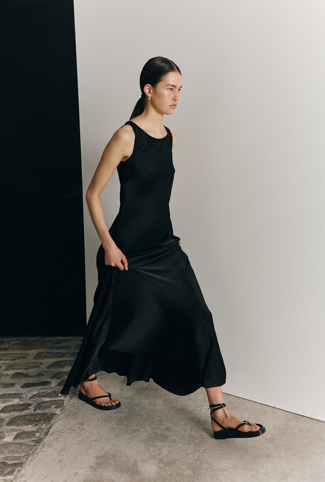 Callie Satin Maxi Dress