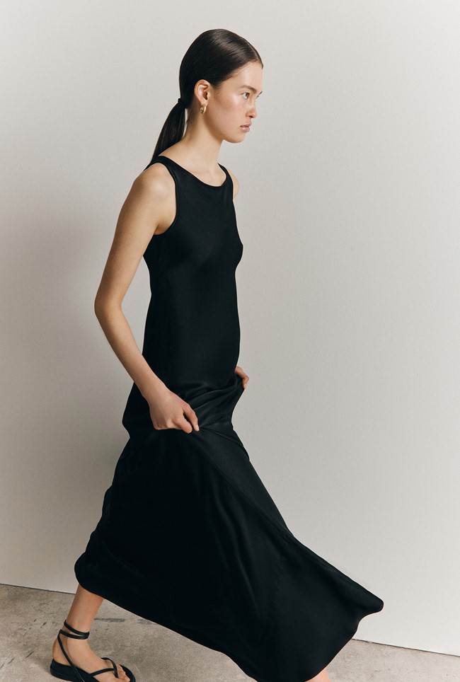 Callie Satin Maxi Dress