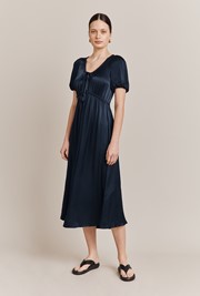 Morella Satin Midi Dress