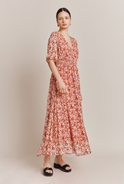 Valentina Georgette Midi Dress