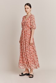 Valentina Georgette Midi Dress