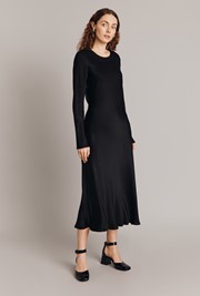 Mari Satin Midi Dress