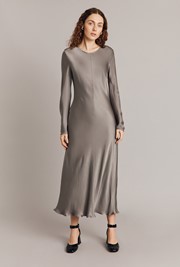 Mari Satin Midi Dress