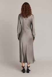 Mari Satin Midi Dress