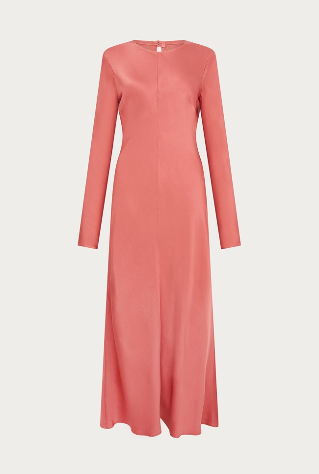Mari Satin Midi Dress