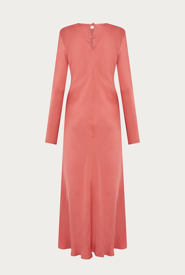 Mari Satin Midi Dress