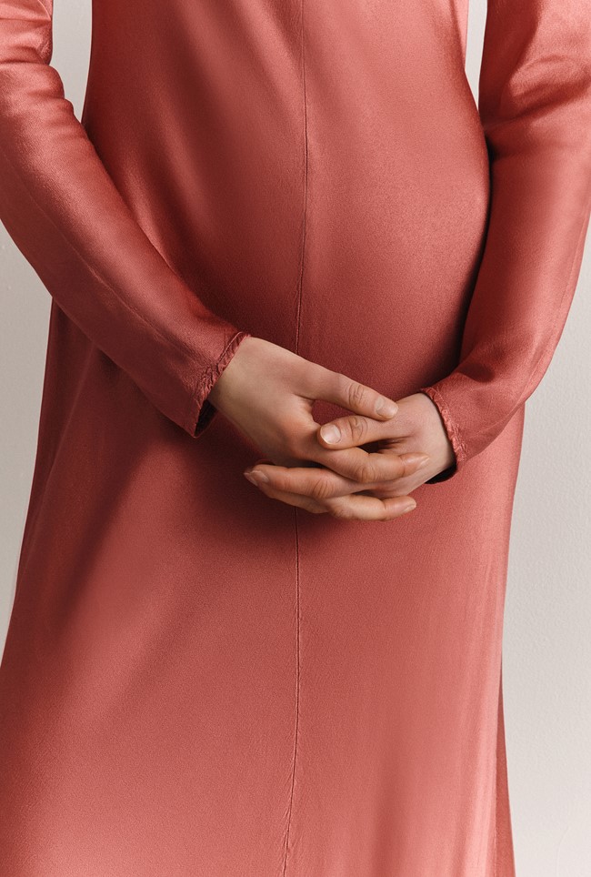 Mari Satin Midi Dress