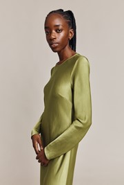 Mari Satin Midi Dress