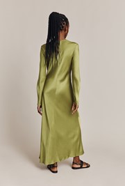 Mari Satin Midi Dress