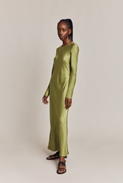 Mari Satin Midi Dress
