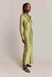 Mari Satin Midi Dress