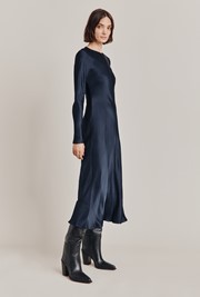 Mari Satin Midi Dress