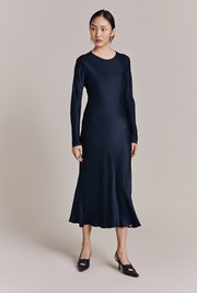 Mari Satin Midi Dress