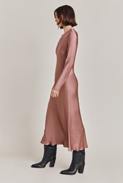Mari Satin Midi Dress