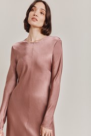 Mari Satin Midi Dress