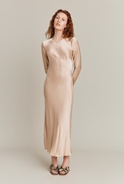 Mari Satin Midi Dress