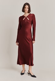 Freya Satin Midi Dress