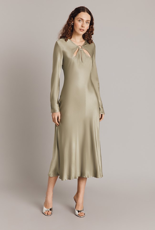Freya Satin Midi Dress