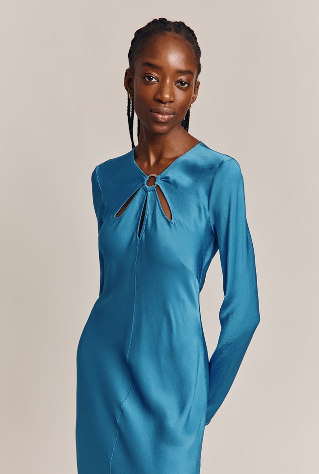 Freya Satin Midi Dress