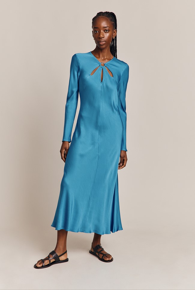 Freya Satin Midi Dress