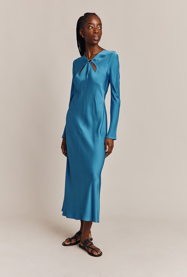Freya Satin Midi Dress