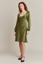 Josephine Satin Knee Length Dress