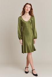 Josephine Satin Knee Length Dress