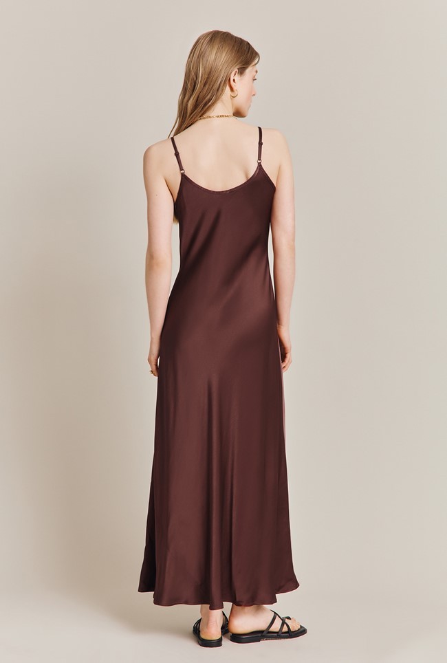 Joelle Satin Midi Dress