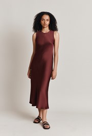 Steph Satin Midi Dress