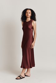 Steph Satin Midi Dress