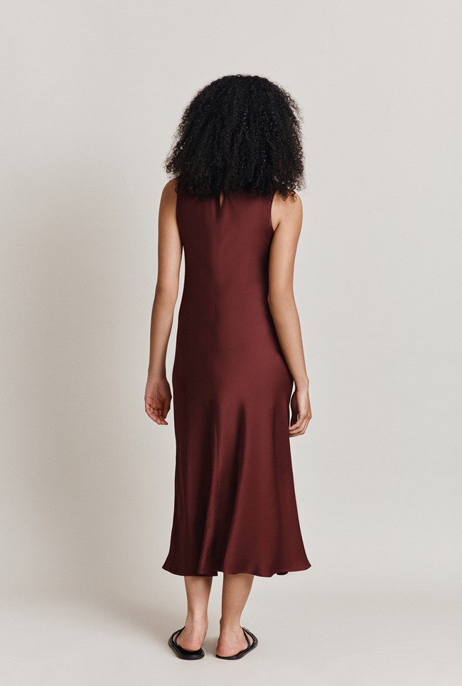 Steph Satin Midi Dress