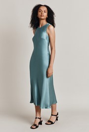 Steph Satin Midi Dress
