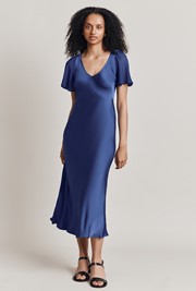 Jennifer Satin Midi Dress