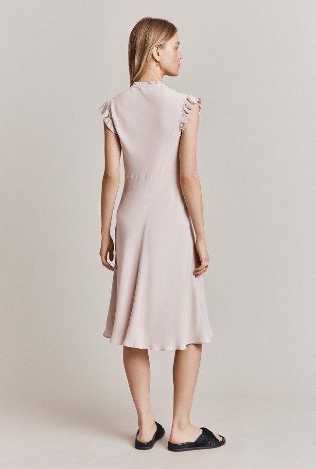 Katie Stone Crepe Knee Length Dress
