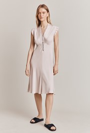 Katie Stone Crepe Knee Length Dress
