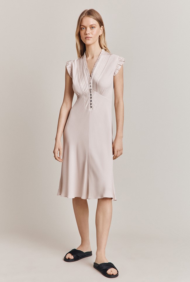 Katie Stone Crepe Knee Length Dress